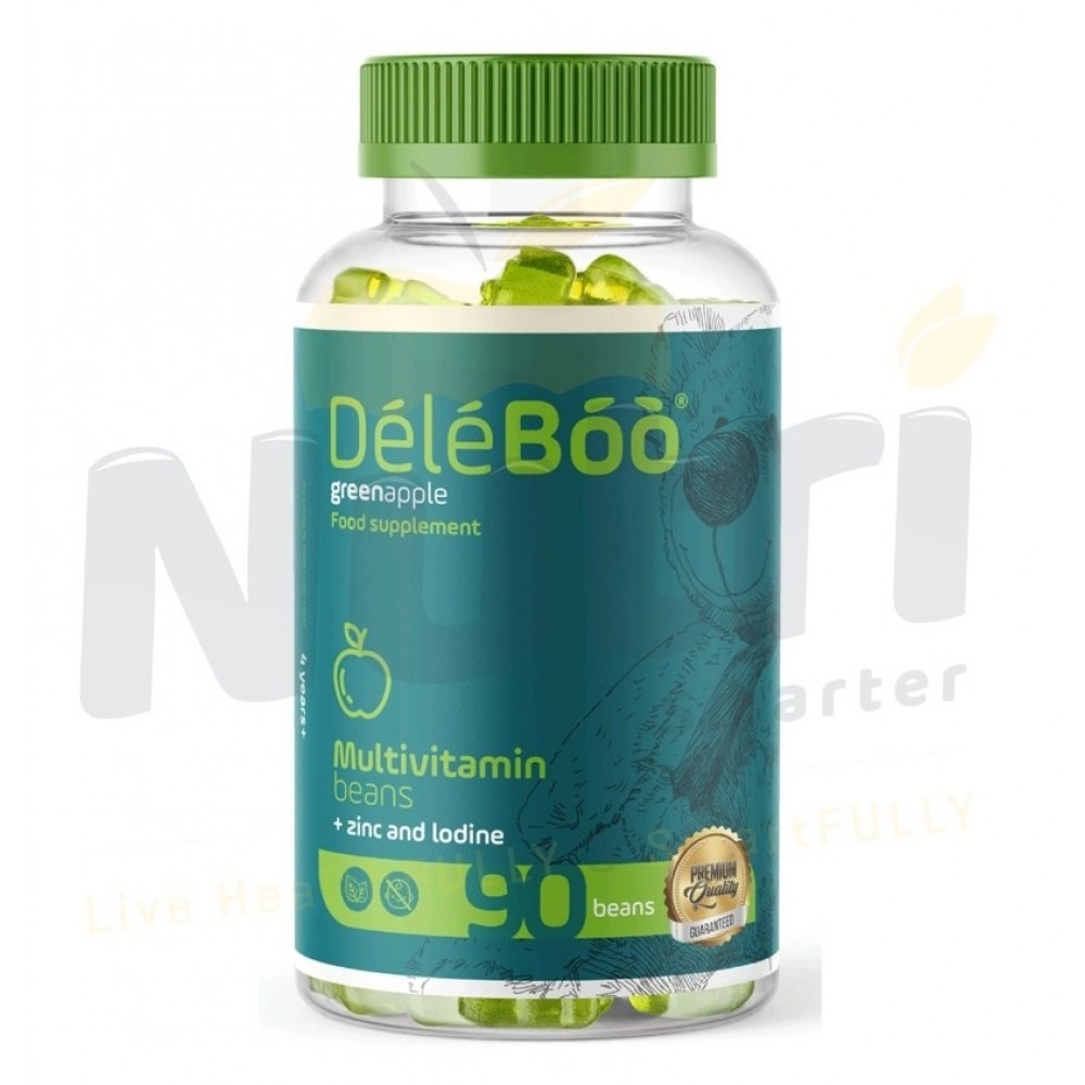 ديلي بوو بينز فيتامينات متعددة مع زنك و يود ، التفاح الأخضر ٩٠ حبة